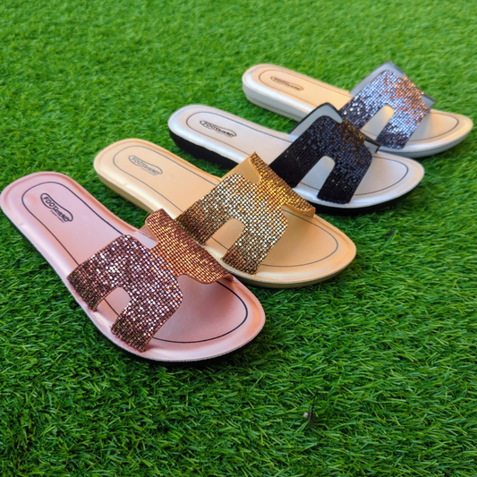 Fancy PU Narrow Fit Slipper