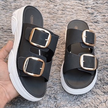 Chinese Double Buckle High Sole Slides (R2)
