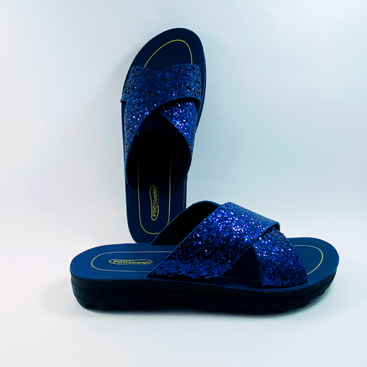 Women’s Glitter Cross Strap Slippers