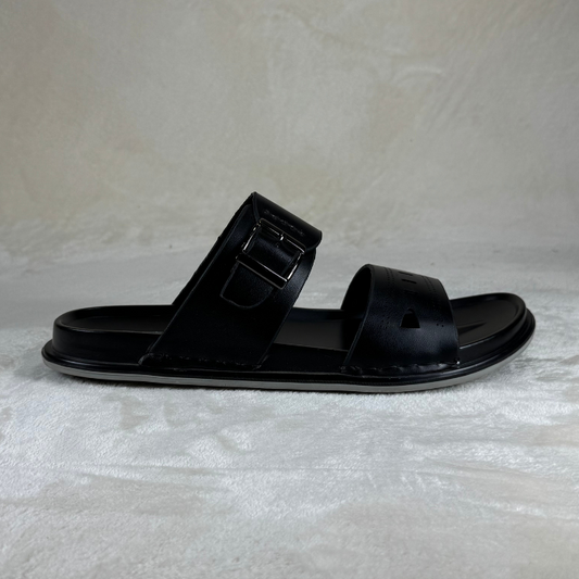 Men's Luxury PU Leather Thong Sandal with Buckle