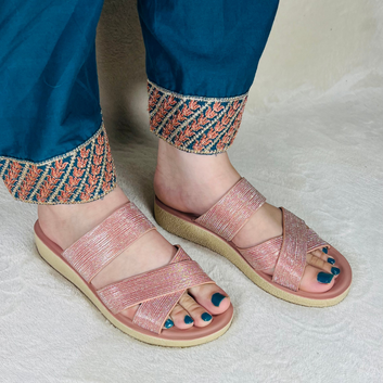 Female's Criss Cross Straps Slippers ( S2 )