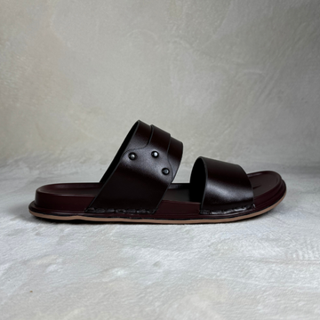 Men's Luxury PU Made Two-Strap Buckle Washable Sandals