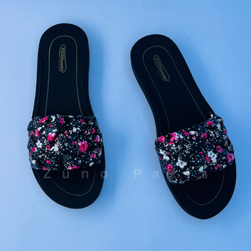 Floral Woven Flat Slippers (F2)