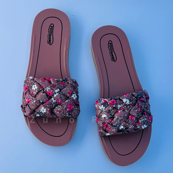 Floral Woven Flat Slippers (F2)