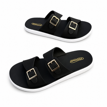 Double Buckle Women’s Slides, Non-slip, Soft, Washable (G2)