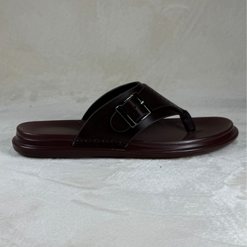 Men's Luxury PU Made Thong Sandal with Buckle