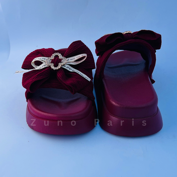 Bow Knot Platform Slippers