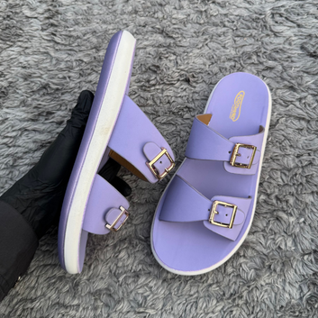 Double Buckle Women’s Slides, Non-slip, Soft, Washable (G2)
