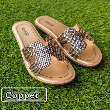 Fancy PU Narrow Fit Slipper D03