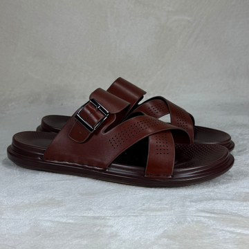Men's Luxury PU Leather Adjustable Strap Washable Sandals
