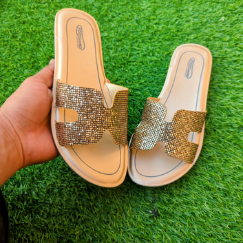 Fancy PU Narrow Fit Slipper