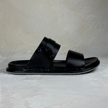 Men's Luxury PU Made Two-Strap Buckle Washable Sandals