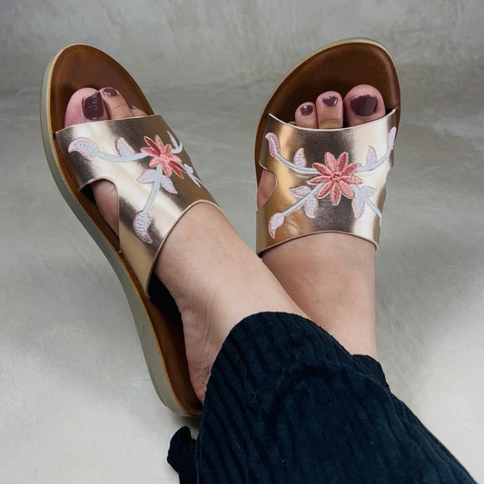 Heirloom Embroidered Slide