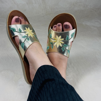 Heirloom Embroidered Slide